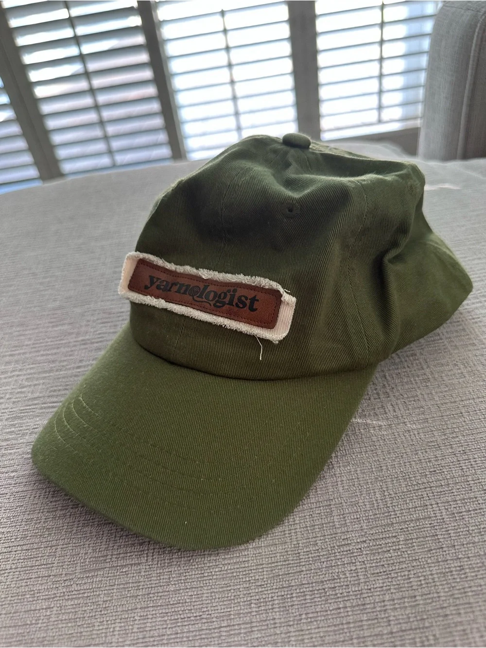 Yarnologist Olive Green Dad Cap